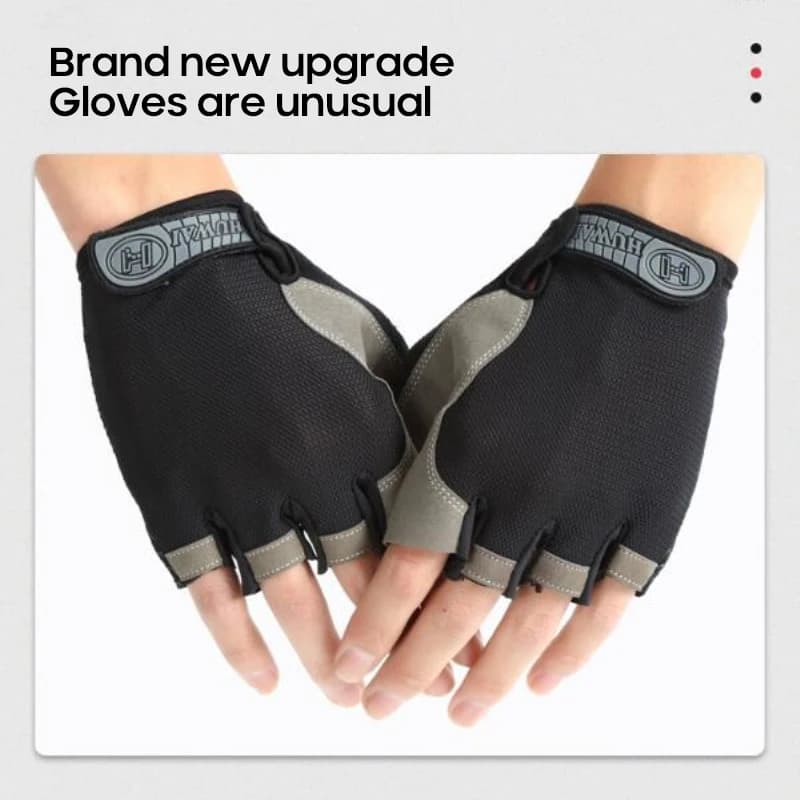 Gants doigts coupés unisexe respirants anti-dérapants - Gants pêche tactiques vélo équipement sportif été