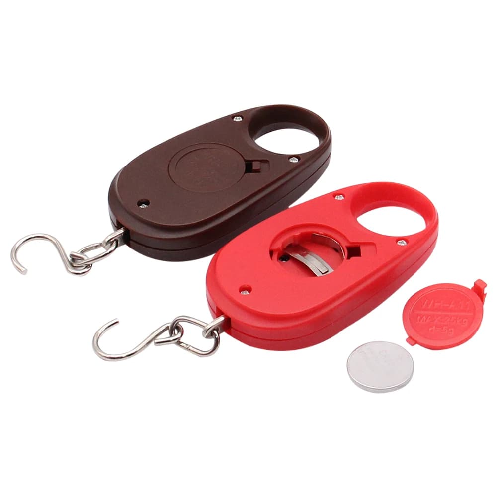 Mini balance pêche numérique portable 25kg x 5g pour bagages voyage clés électronique avec crochet
