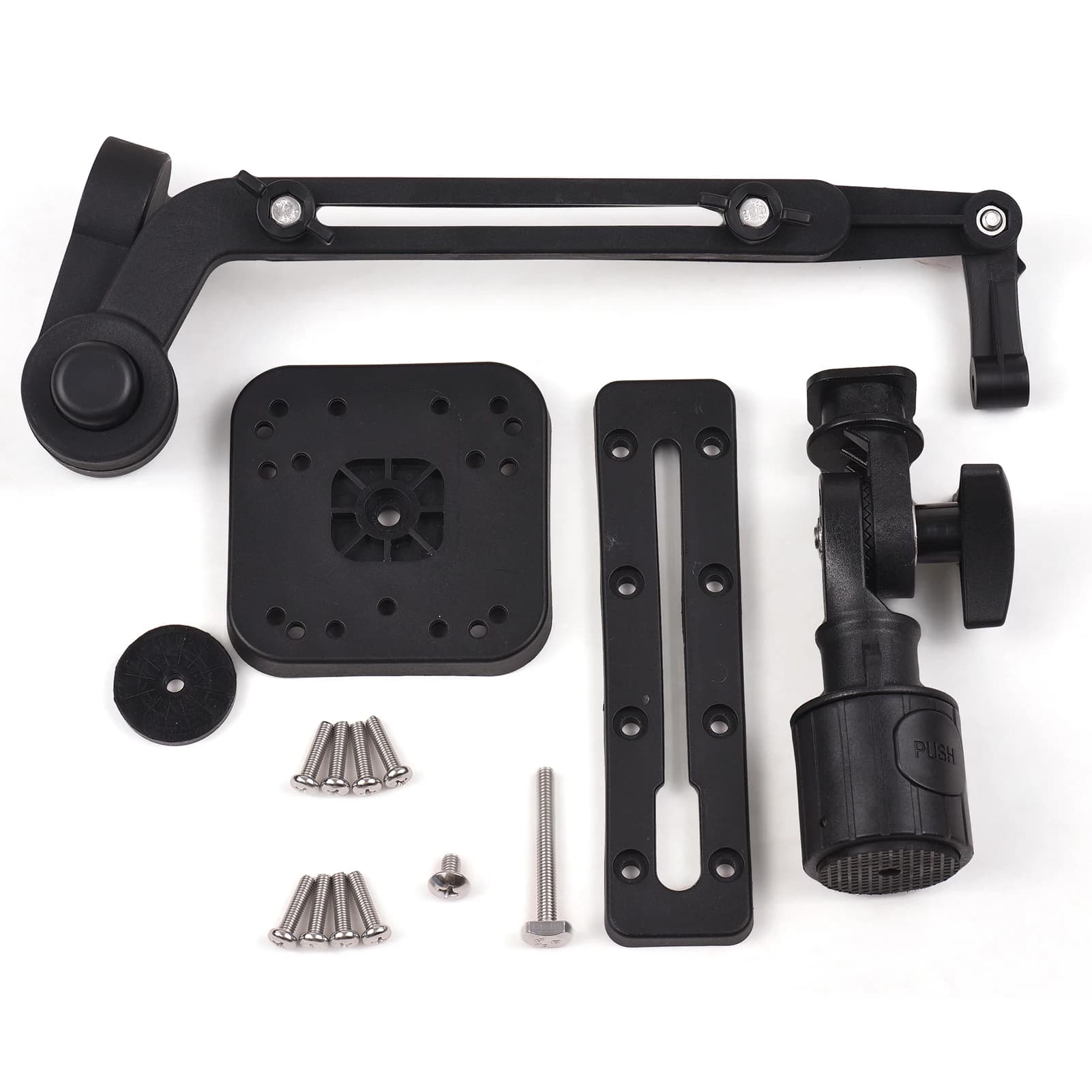 Support de sondeur pour kayak de pêche - Bras réglable et plaque de fixation universelle pour échosondeurs