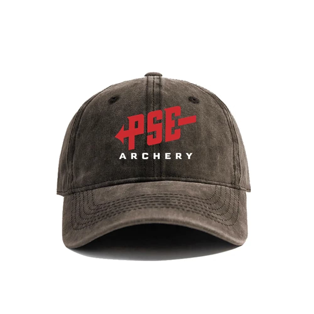 Casquette PSE archery baseball cap - Style rétro délavé - Hommes femmes été ajustable pêche