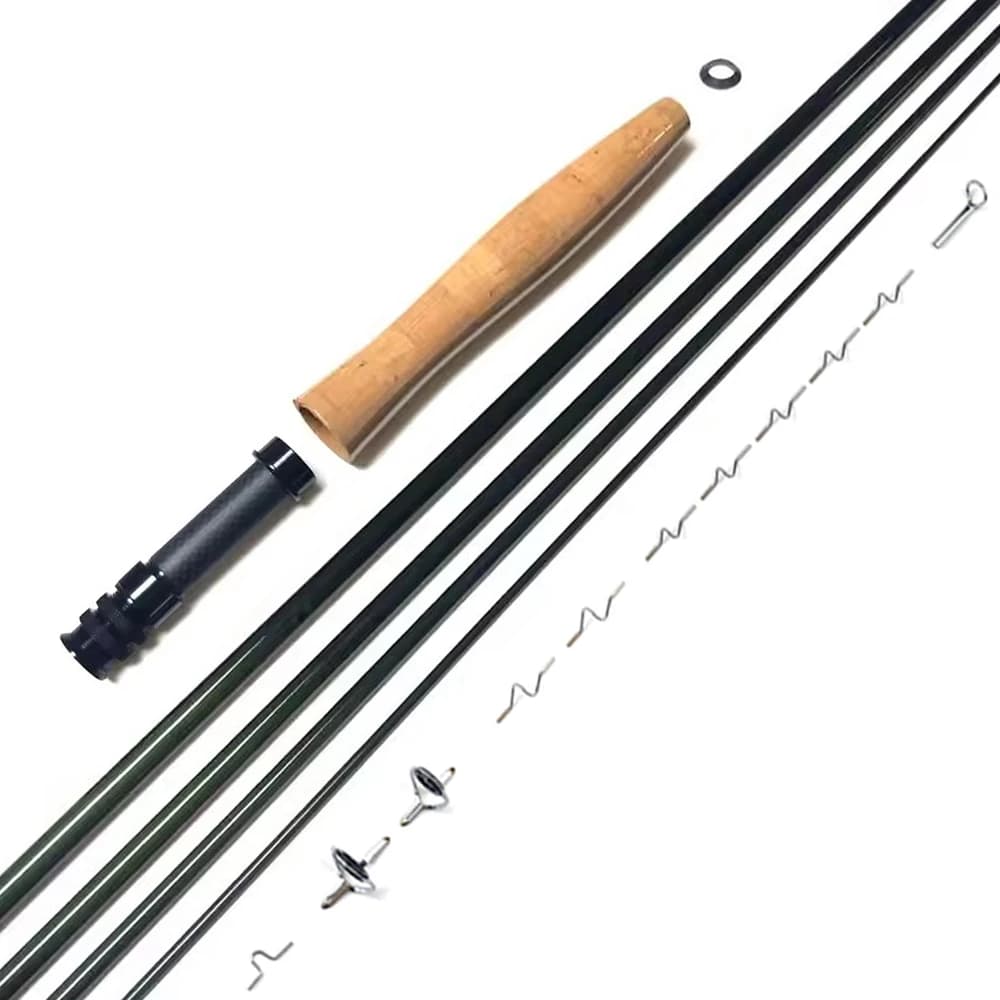 Kit canne à mouche DIY NooNRoo IM8 9ft 3-6WT blank cambo - Kit montage canne mouche professionnelle avec grip liège