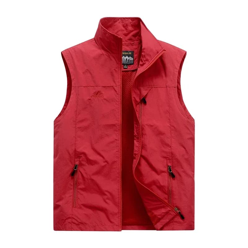 Gilet chaud respirant homme pour pêche montagne et camping, confortable et coupe-vent printemps automne