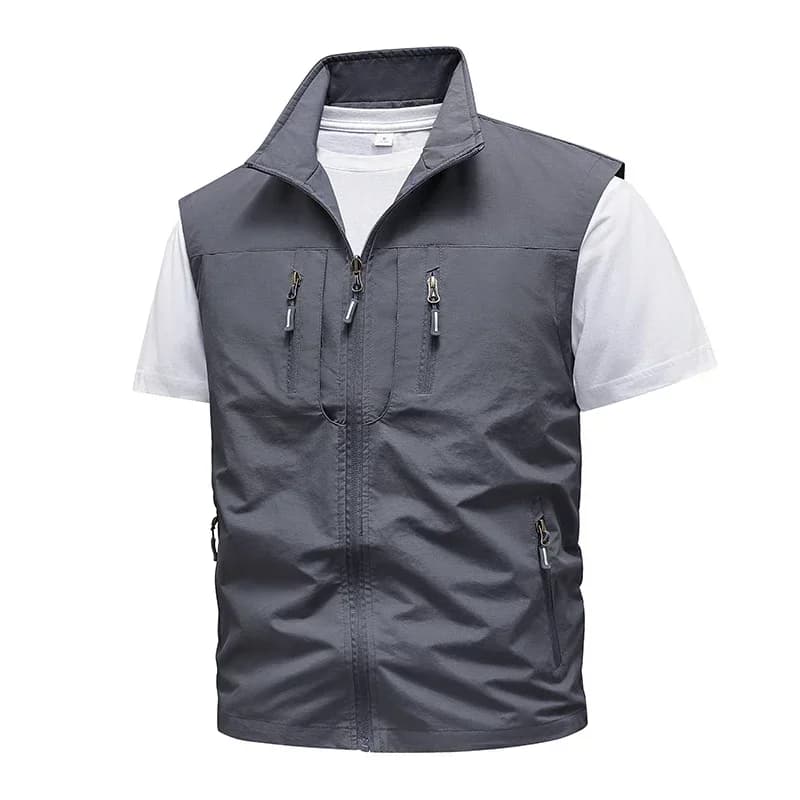 Gilet pêche randonnée été homme photographe maille sans manches poches outils 5XL pêche