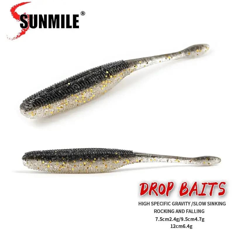 Leurre Souple Drop Sunmile 11,5 cm pour la Pêche du Brochet et du Black Bass -