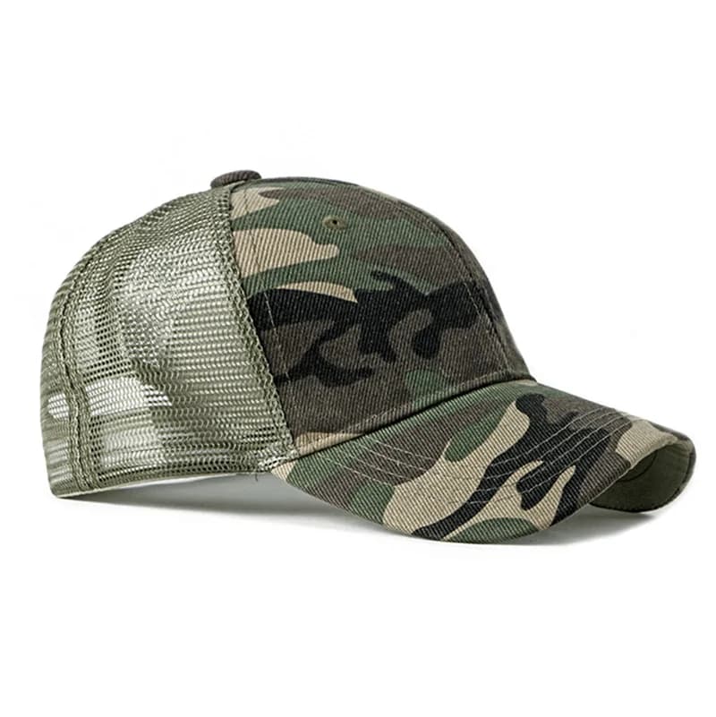 Casquette camouflage snapback unisexe hip hop - Chapeau pêche armée pour groupe activité
