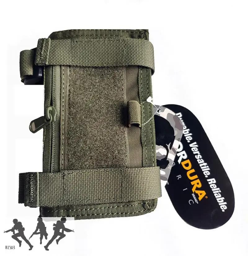 Manchon bras tactique avec poche - Accessoire pêche pour smartphone et cartes de navigation