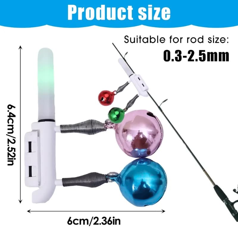 Détecteur double cloche étanche CR425 LED - indicateur lumineux pêche nuit rock fishing