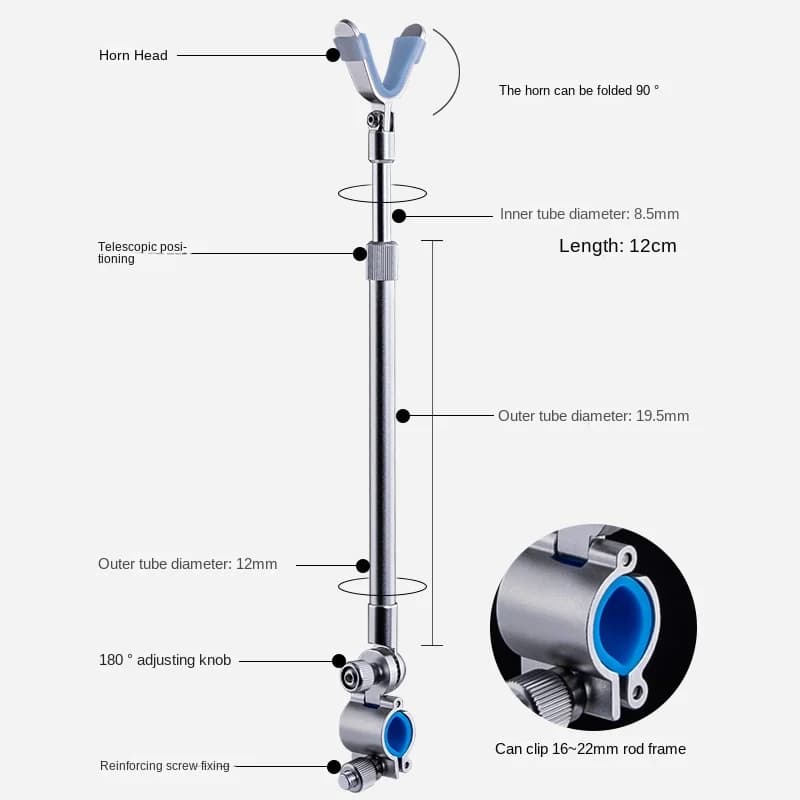 Support de canne à pêche arrière en alliage aluminium-magnésium - Bracket multifonction pour batterie