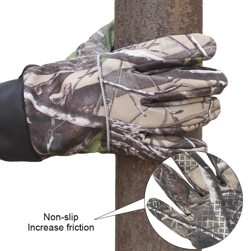 Gants camouflage homme anti-dérapants - Pêche, vélo et sports outdoor avec compatibilité écran tactile