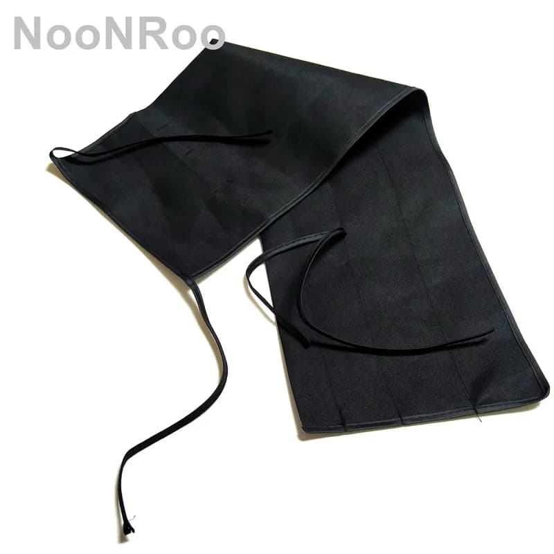 Sac transport canne à mouche 4 sections coton noir - étui de protection qualité premium 3 pièces