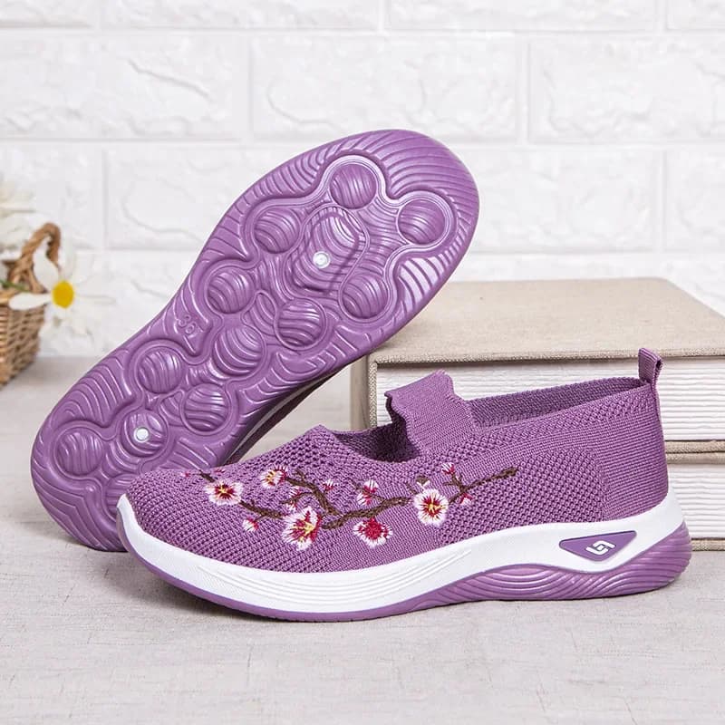 Chaussures sneakers femme 2025 été casual respirantes brodées semelle épaisse abordables livraison gratuite