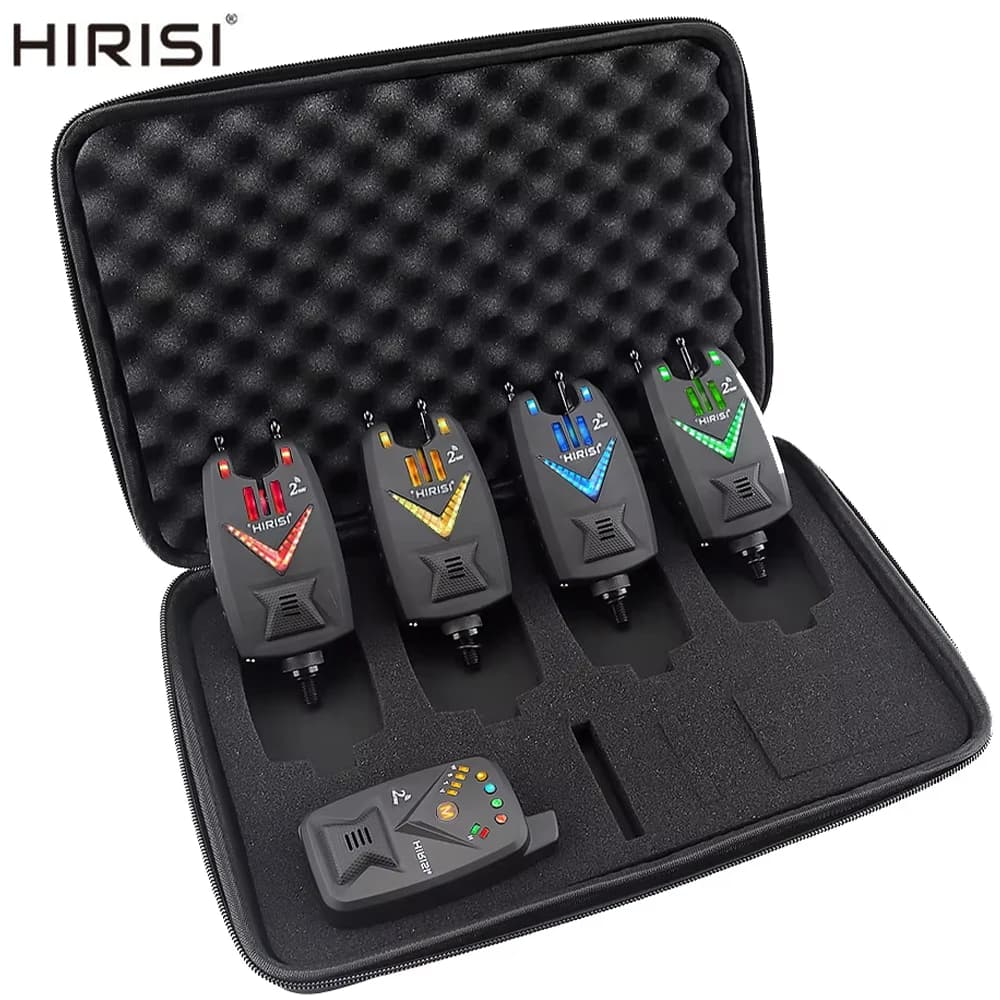 Set alarme pêche carpe sans fil HIRISI S3 avec télécommande - 2 voies indicateur de touches