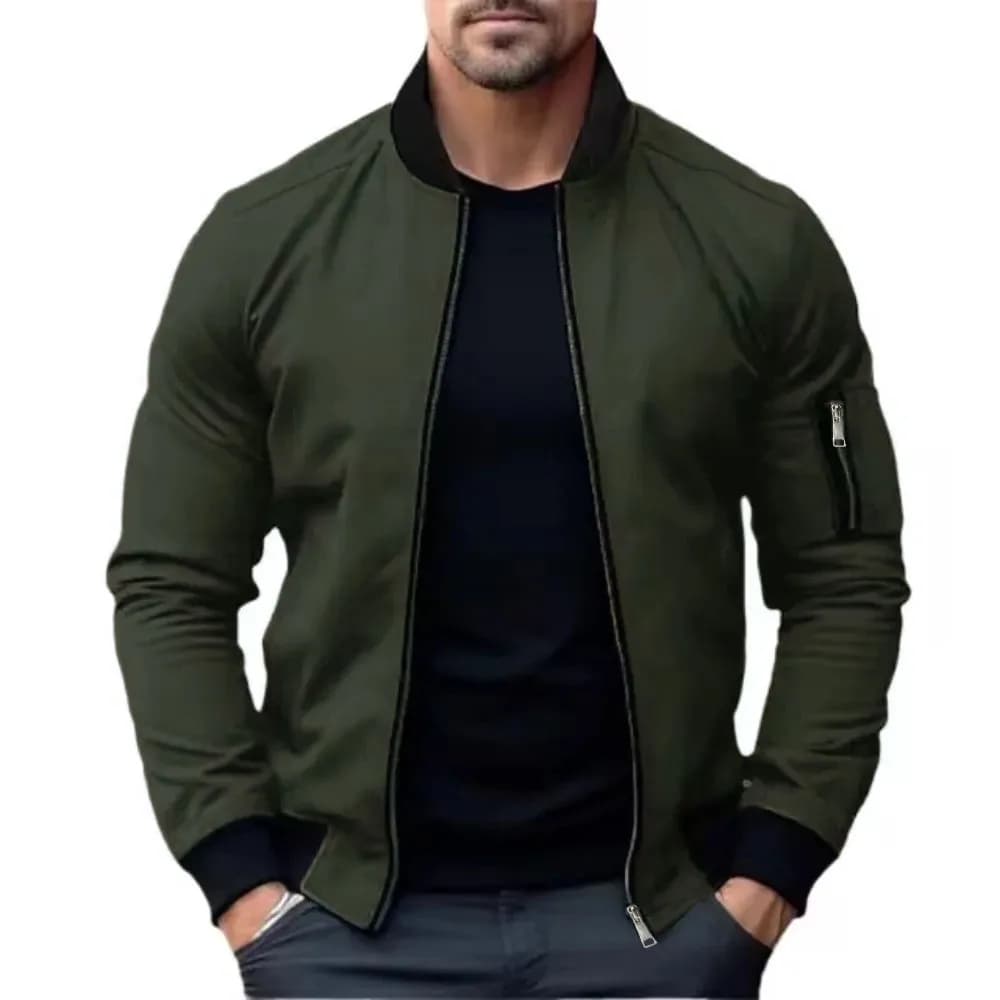 Nouvelle veste homme bomber unie costume d'affaires coupe-vent streetwear coréen haut pêche
