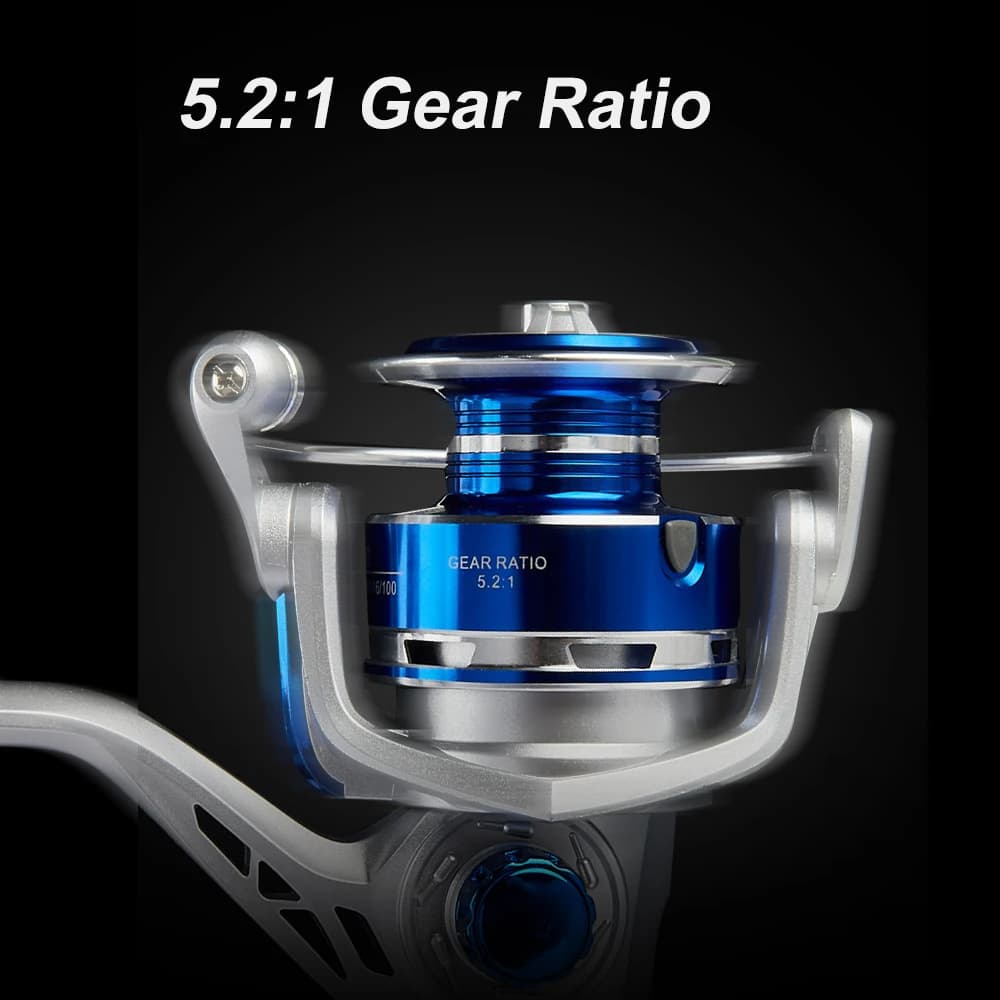 Moulinet spinning BILLINGS AC 5.2:1, 22LB de drag, bobine métal - Pêche eau douce et mer