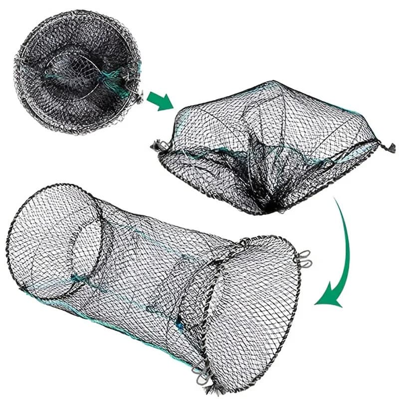 Piège pêche pliable télescopique 1 ou 2 pièces - Cage écrevisses crabes poissons crevettes homards portable