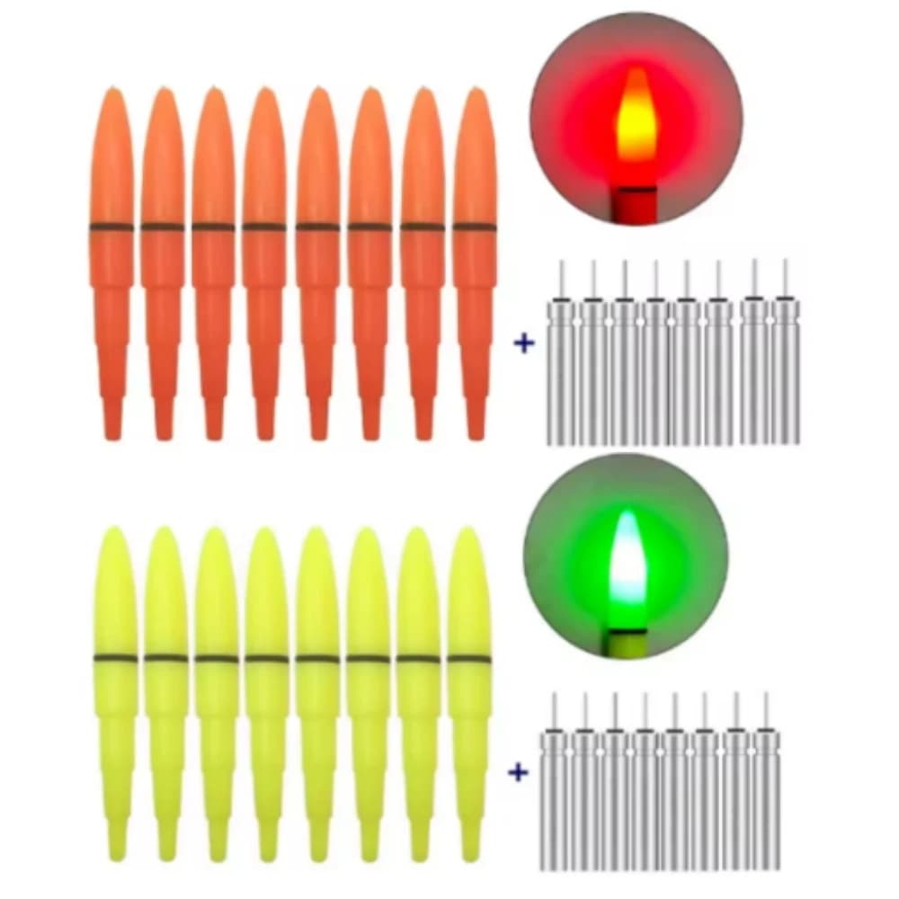 Flotteur lumineux LED électrique pour la pêche de nuit, bâton lumineux électronique et flotteur lumineux