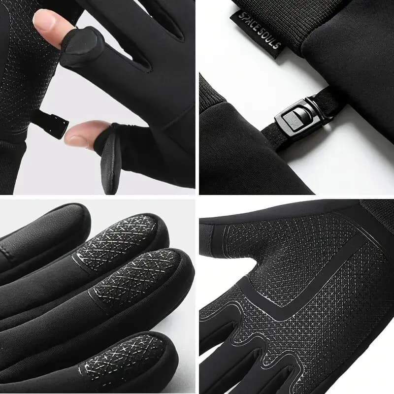 Gants d'hiver imperméables et coupe-vent pour hommes et femmes - Pêche, ski, vélo et running par grand froid