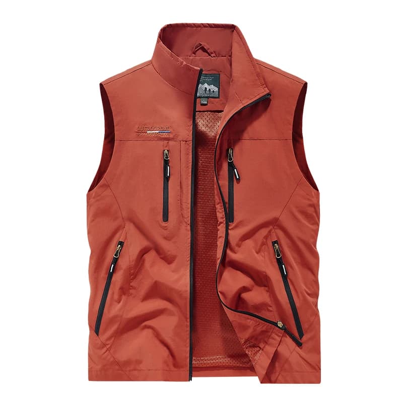 Veste utilitaire pêche photographe - Veste ample multi-poches pour pêche outdoor grande taille