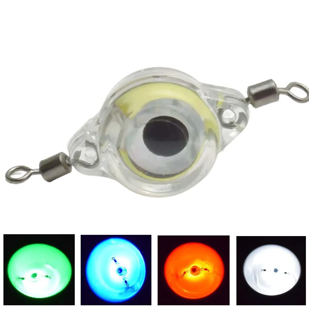 Mini lampe LED œil de poisson - Appât lumineux clignotant submersible étanche pour pêche
