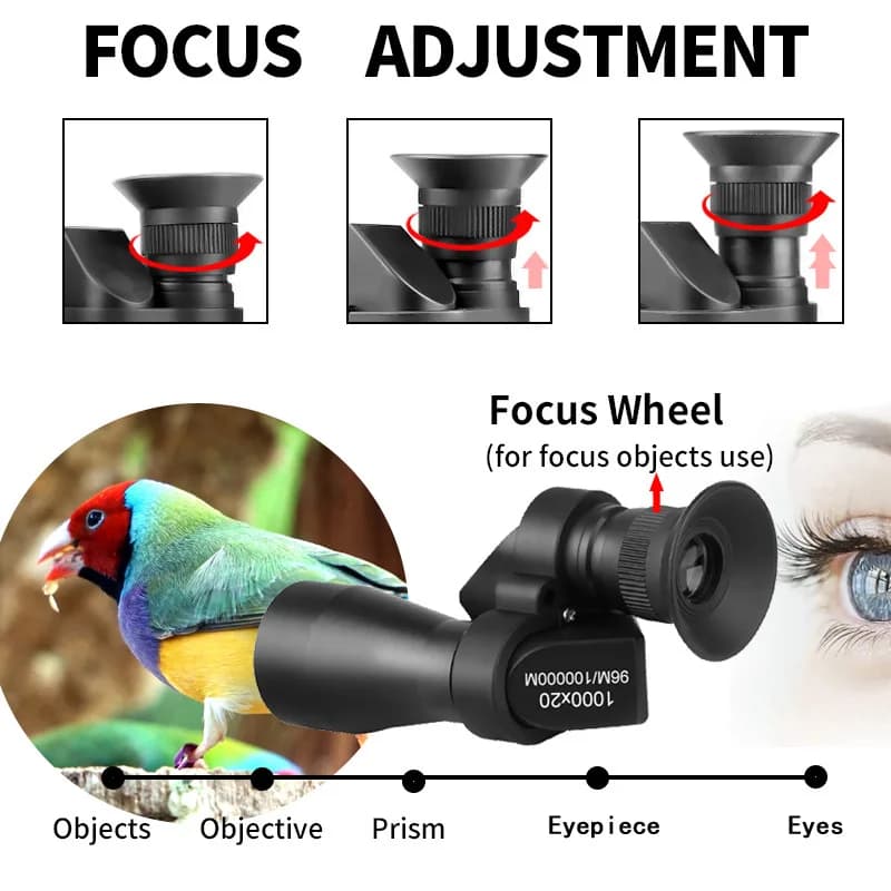 Télescope monocular portable zoom haute puissance pour observation poissons pêche précise