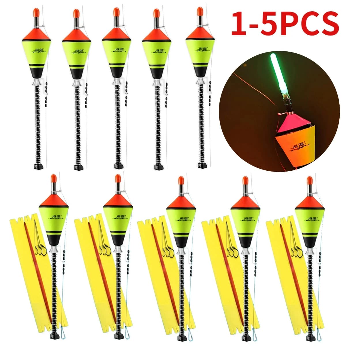Flotteur automatique portable 1-5 pièces pour pêche rapide mer et rivière - accessoires pêche