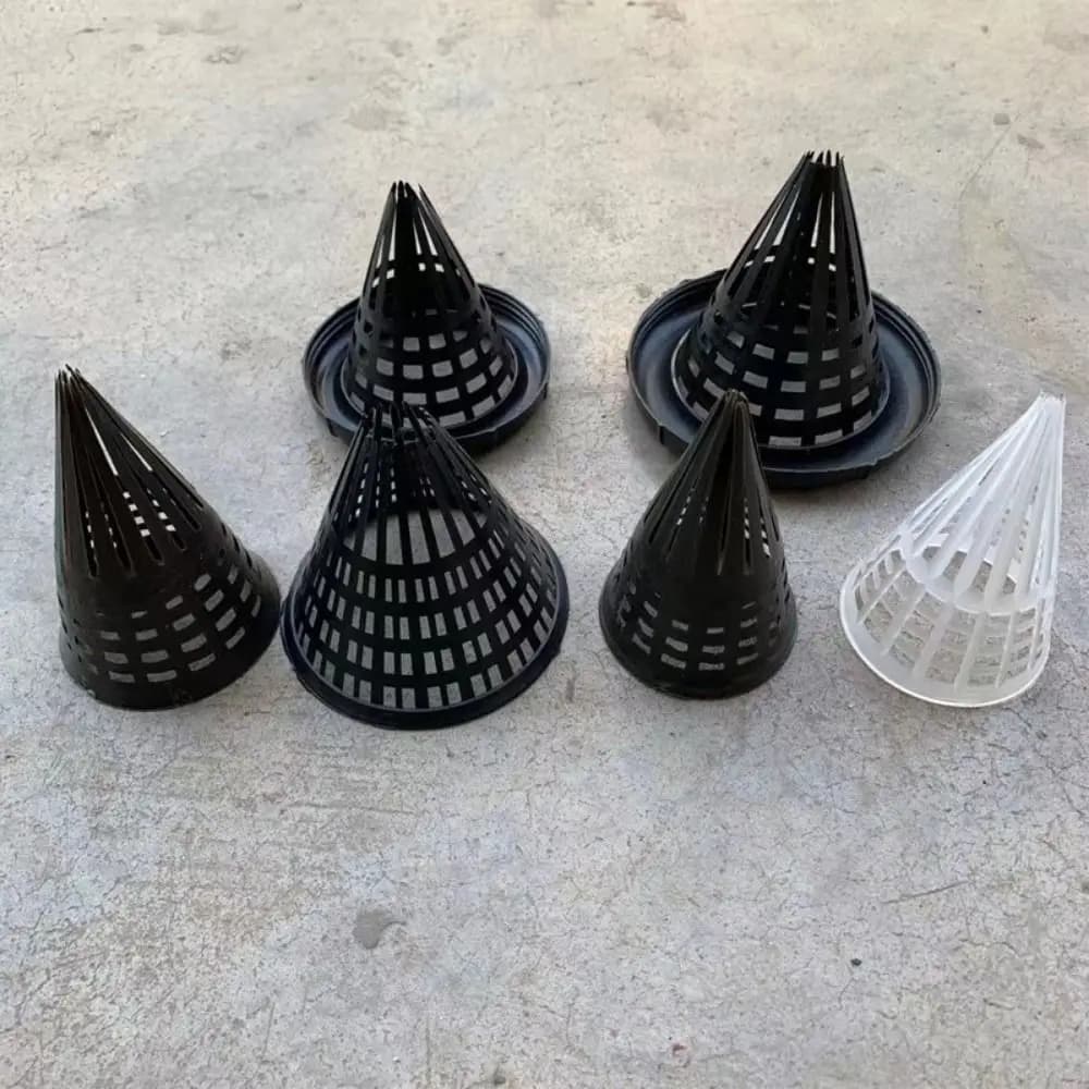 Couvercle plastique pour nasse à anguilles et civelles, piège de pêche conique pour pêche au vif et capture durable