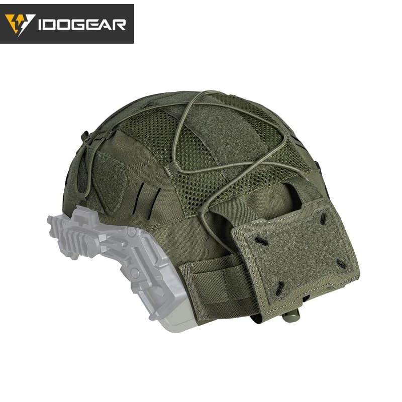 Housse casque Wendy 3.0 IDOGEAR pêche - Protection NVG avec poche batterie camouflage