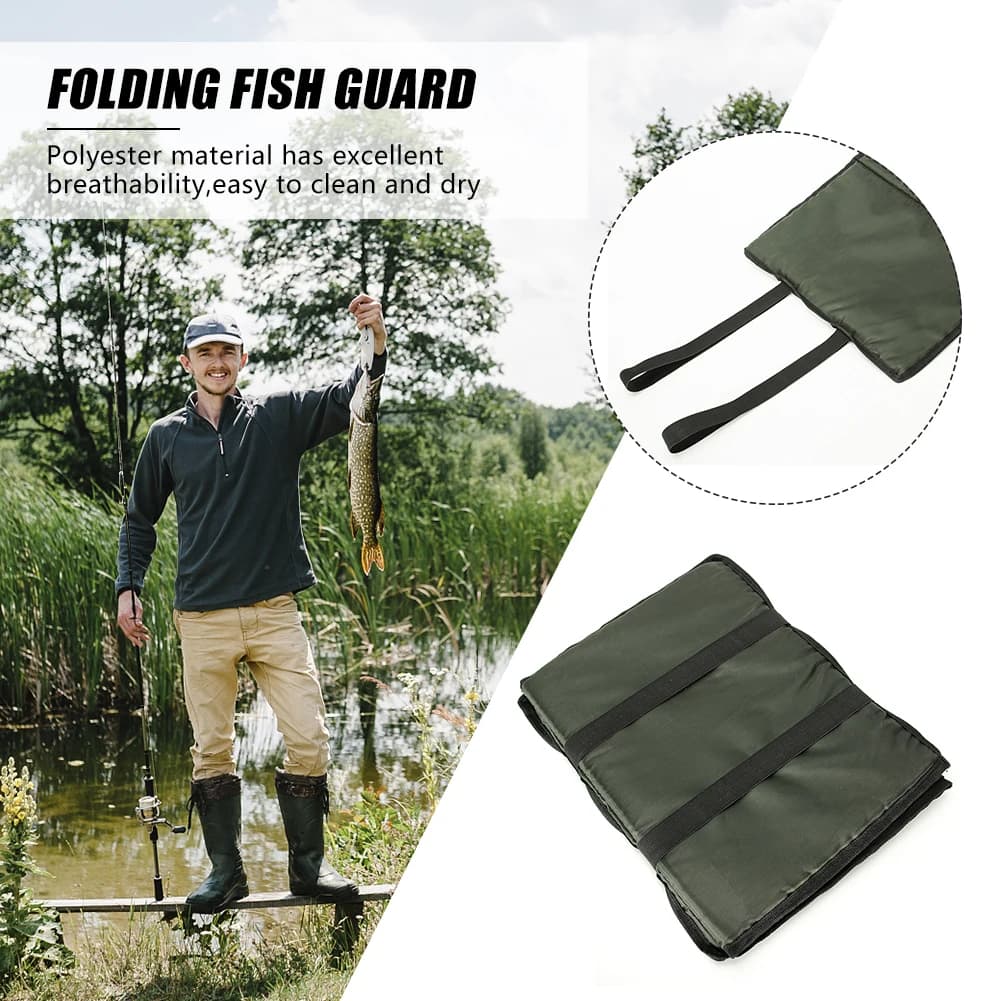 Tapis de pêche 3 couches multifonction - Matelas de réception jaune avec aiguille à appâts pour protection des poissons