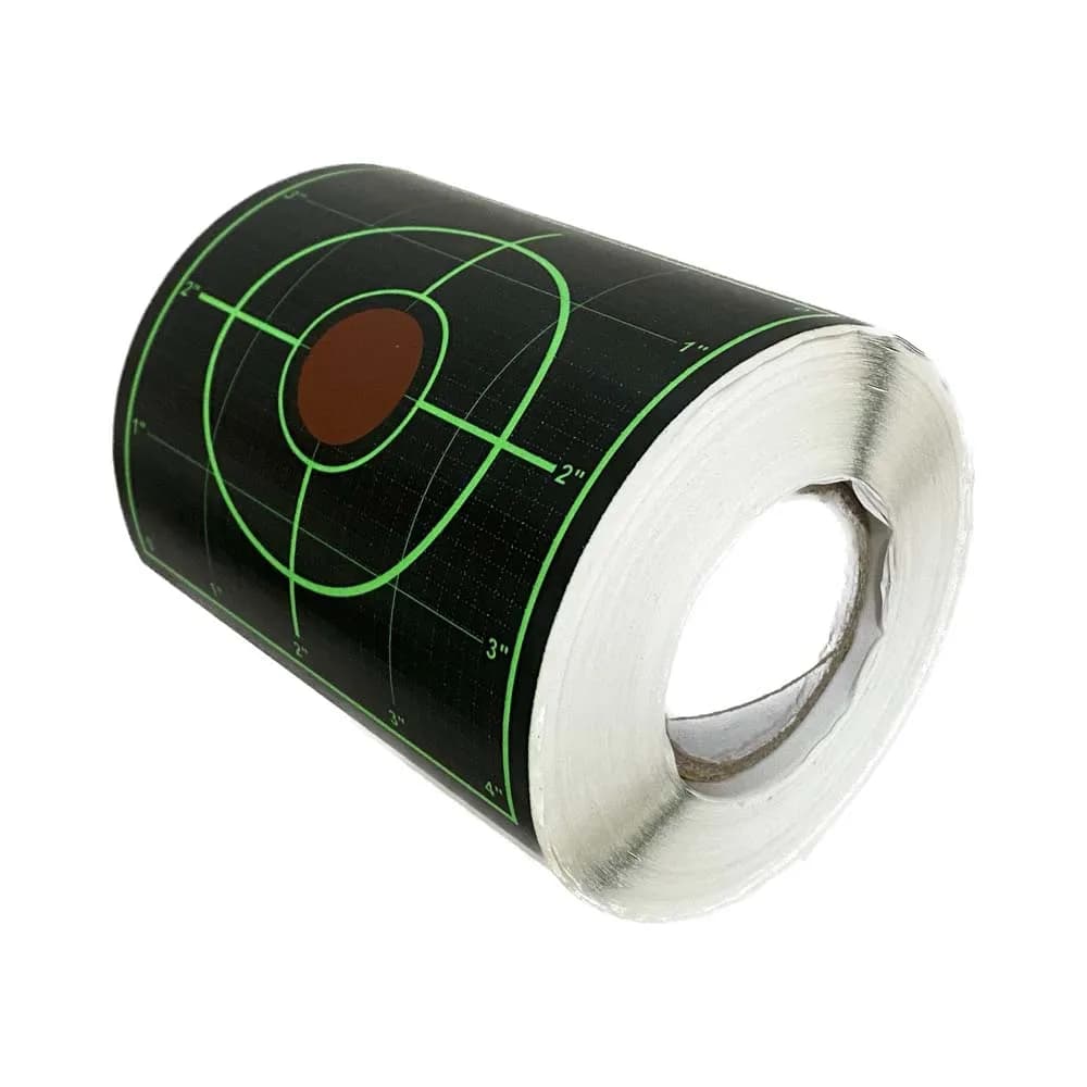 200 cibles papier réactives 10cm à grille noire autocollantes - pour BB, plombs, airsoft, fusil