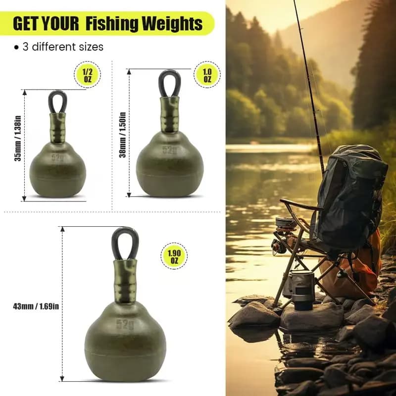 3 plombs de pêche spécial carpe accessoires équipement pour pêcheurs exigeants
