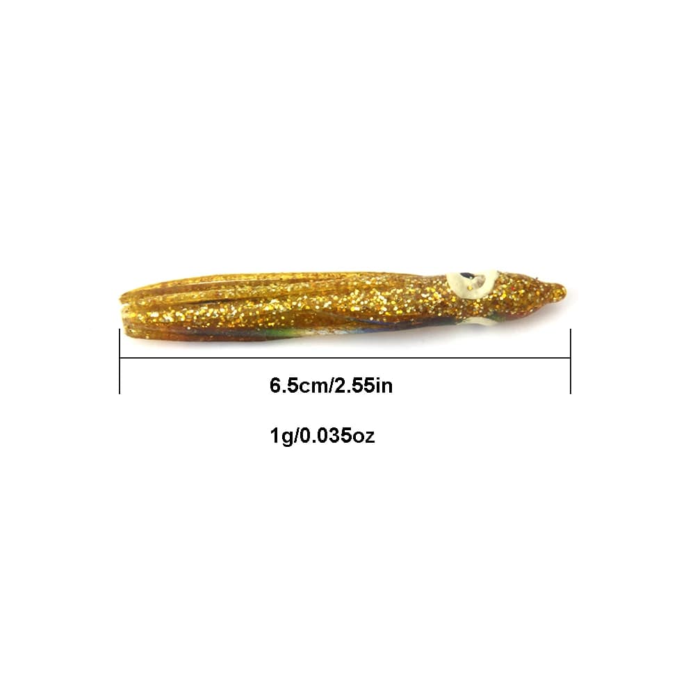 Leurre souple poulpe 6,5cm pour jig, leurre artificiel thon et voilier, 20 pièces multi-couleurs