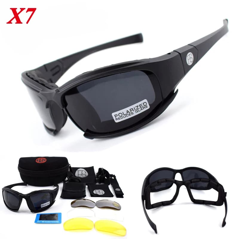 Lunettes de sport militaires anti-UV pour vélo randonnée pêche - protection solaire optimale