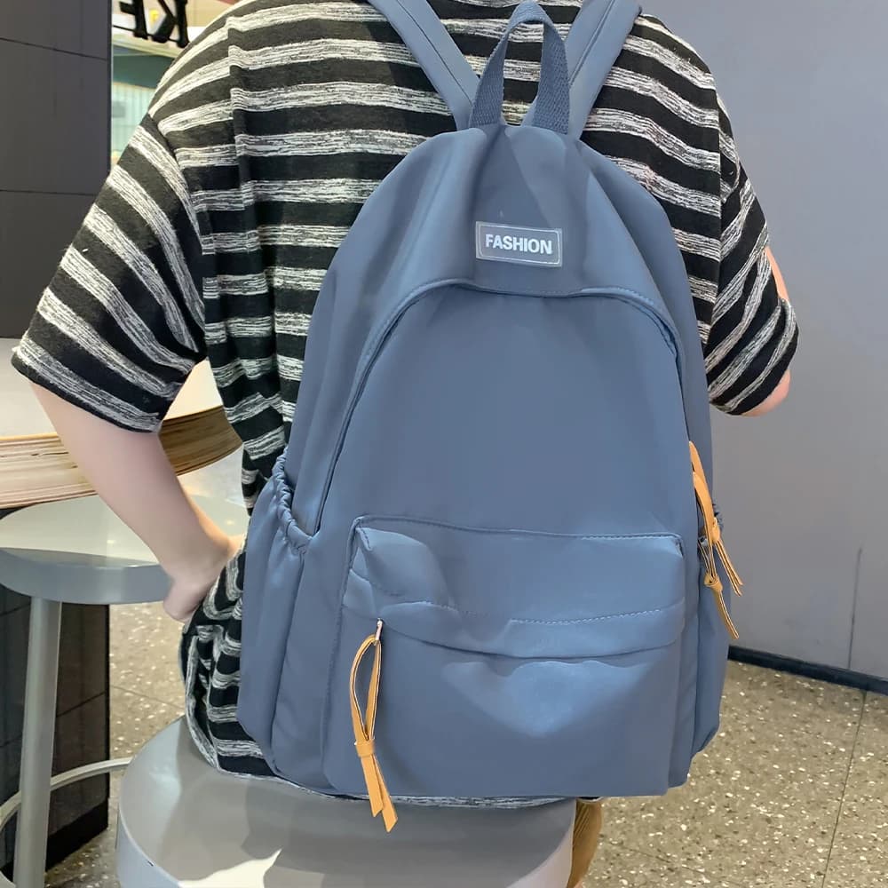 Sac à dos simple pour étudiants pêcheurs - Collège, lycée, université - Style décontracté polyvalent