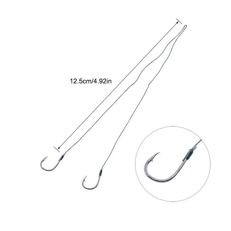 50 hameçons pré-montés Ackibbik pour pêche à la carpe avec ligne PE 3#-12# - Hooks micro taille