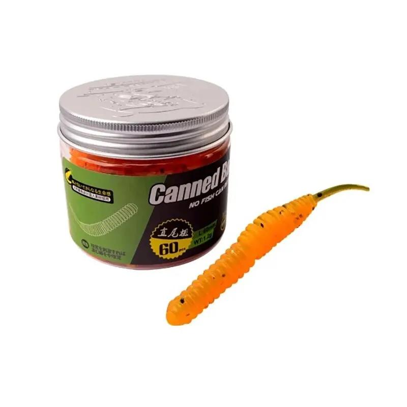 60 leurres souples mini vers crevettes 1.2g pour bar et pêche mer - Appâts senteurs
