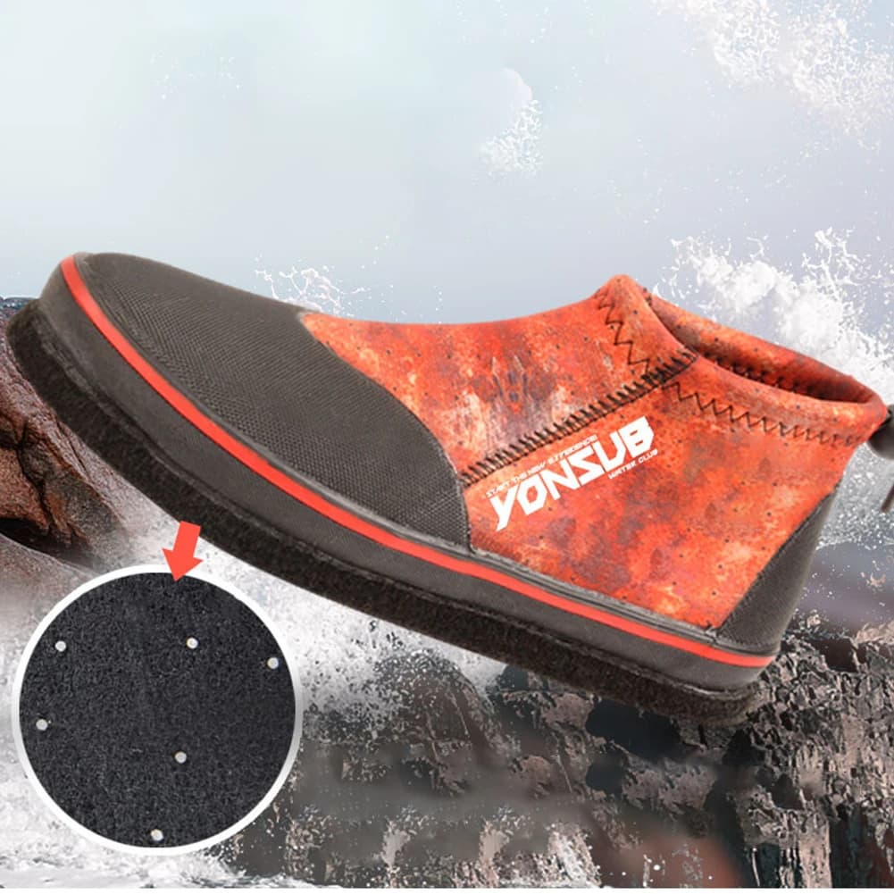 Chaussures de pêche rocheuses 3MM néoprène unisexe avec fermeture automatique
