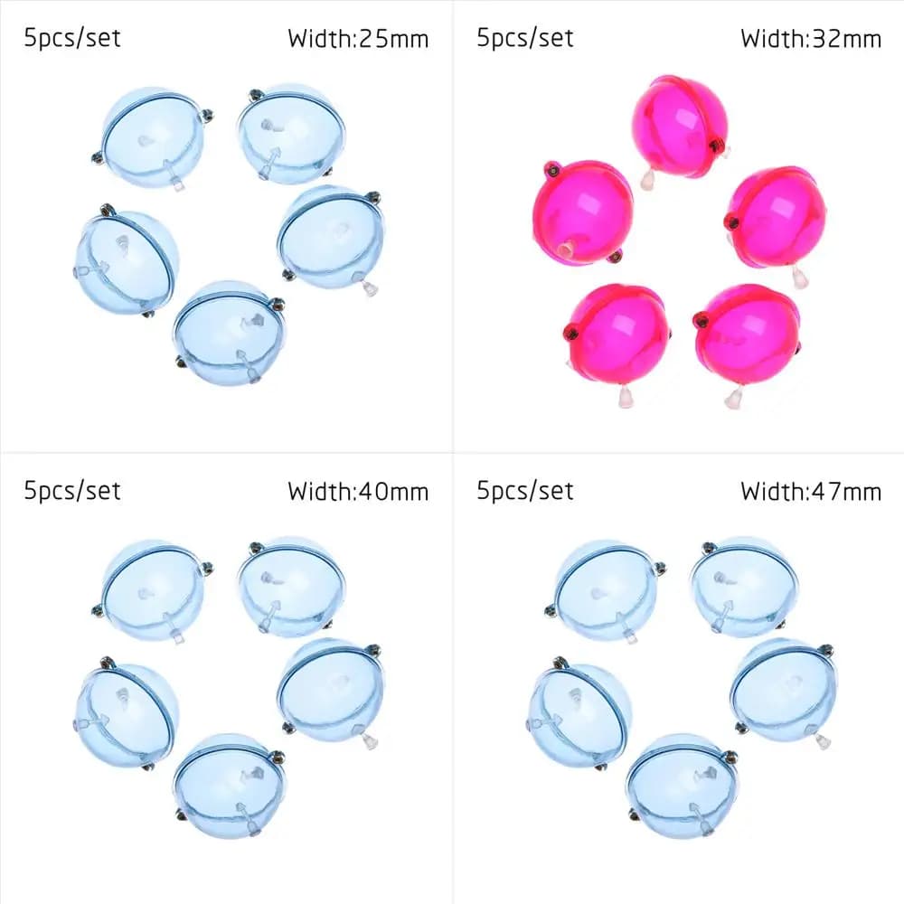 5 flotteurs boules pêche mer ABS plastique haute qualité 25-47mm bulles flottabilité