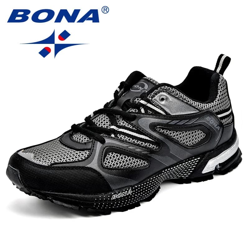 Chaussures running homme classiques mesh respirantes pour pêche jogging sport extérieur laçage