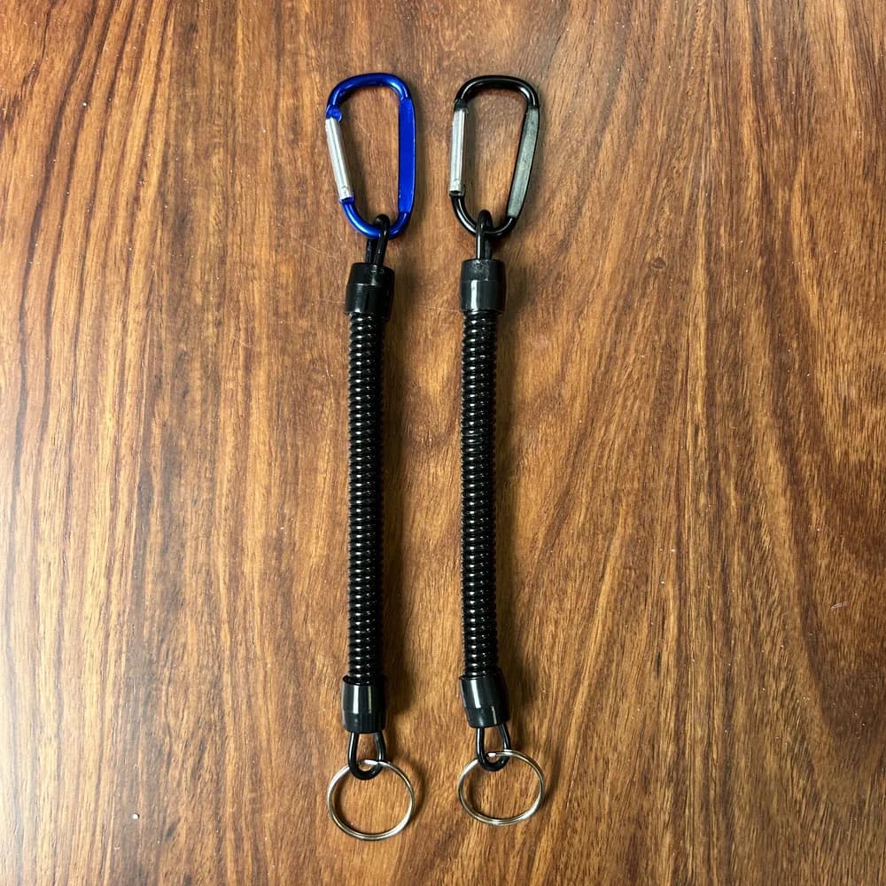Lanyard de pêche anti-perte élastique et rétractable pour téléphone et clés, idéal camping et randonnée
