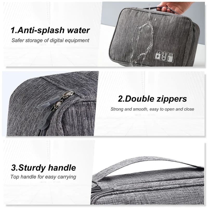 Sac de rangement étanche pour câbles et chargeurs électroniques - Transport portable et organisé