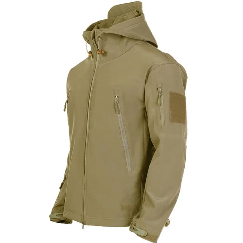 Veste softshell militaire peau de requin pour homme - Coupe-vent imperméable tactique avec capuche