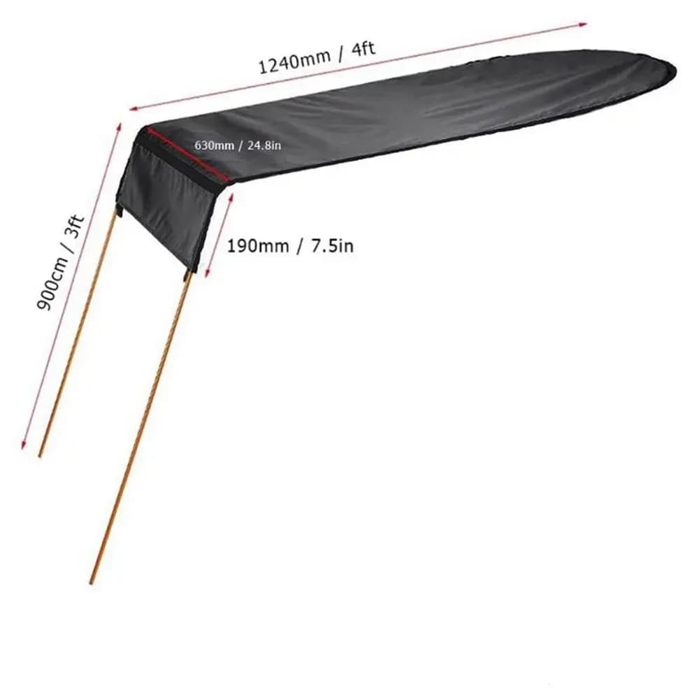 Bache anti-UV pour kayak de pêche - Abri démontable protection soleil et pluie