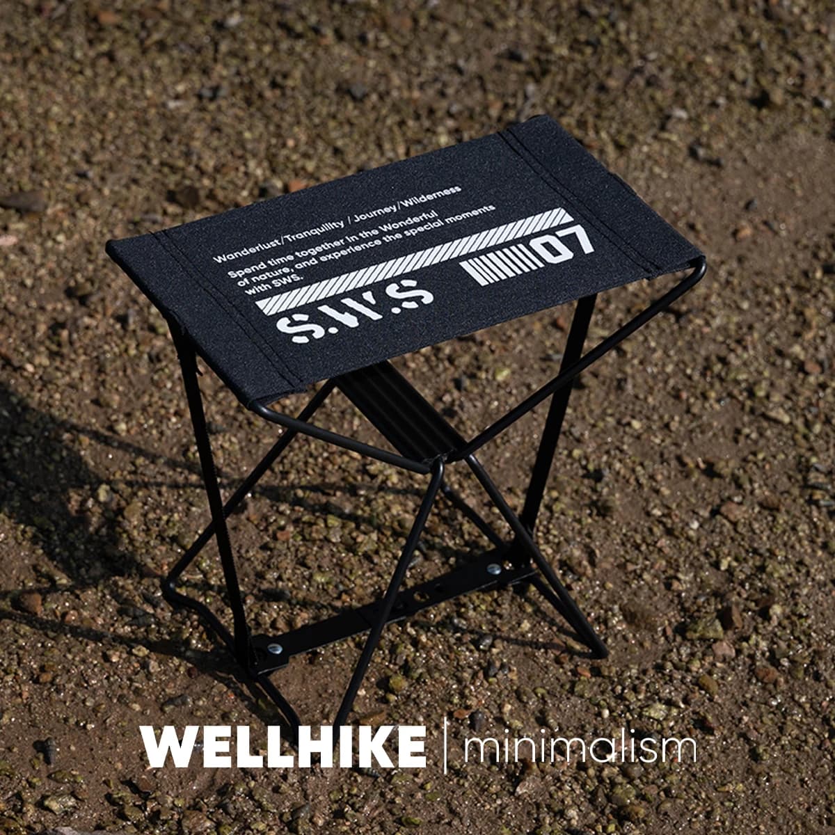 Tabouret pliant WELLHIKE SWS à déverrouillage rapide - Banc portable pour pêche et camping