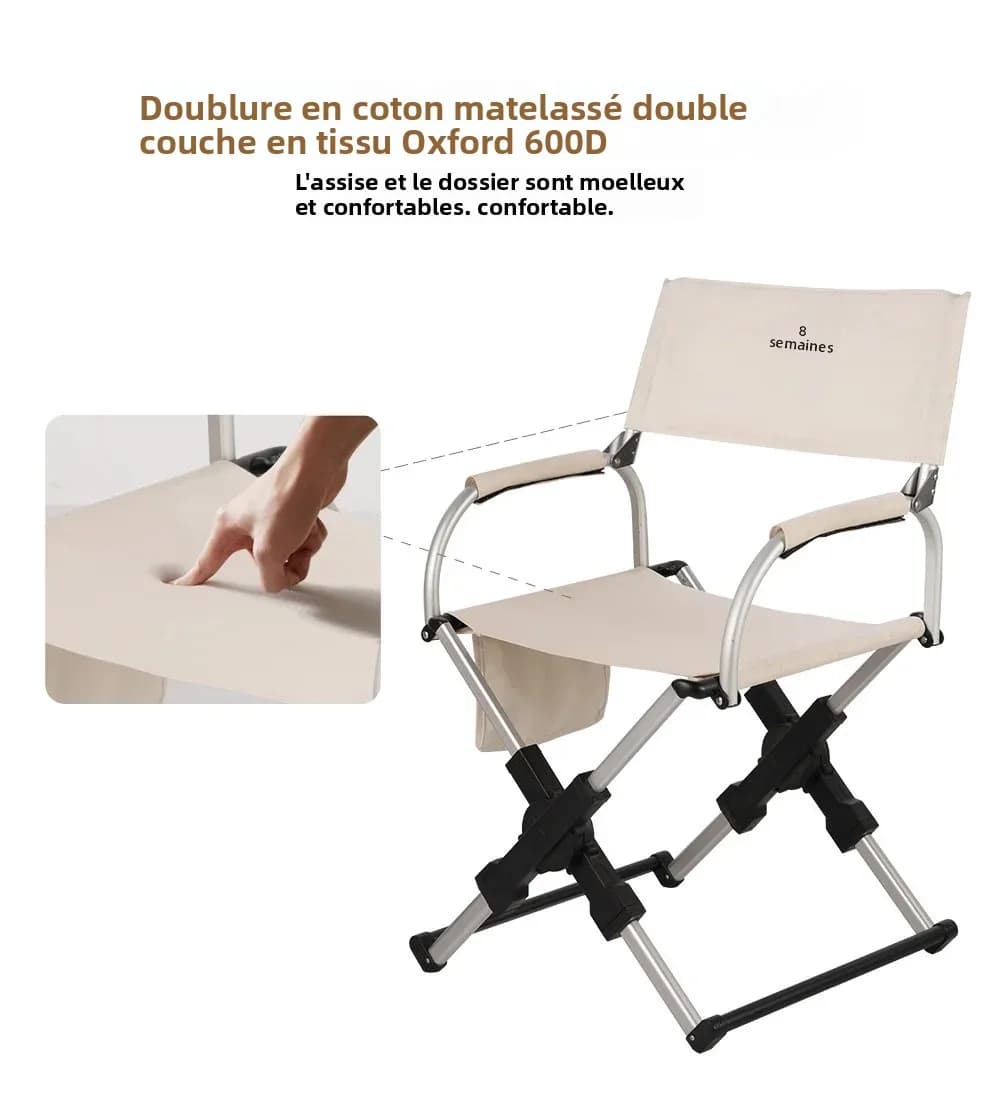Chaise pliante réalisateur alliage aluminium légère pour pêche plage camping randonnée siège voyage