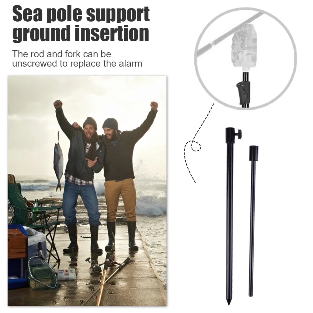 Support de canne à pêche carpe réglable en aluminium - 1 à 5 tiges de berge pour alarmes de touche