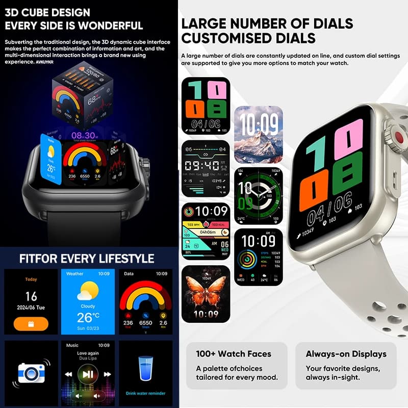 Montre Xiaomi Ultra2 pour femme pêcheuse : écran AMOLED 1.85", 1000mAh, étanche, appels, design féminin