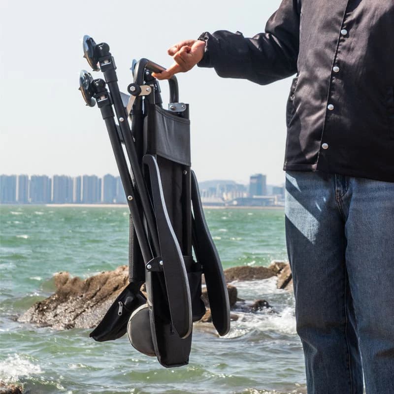 Chaise de pêche européenne multifonction tout-terrain - Siège pliant portable avec plateau pour appâts