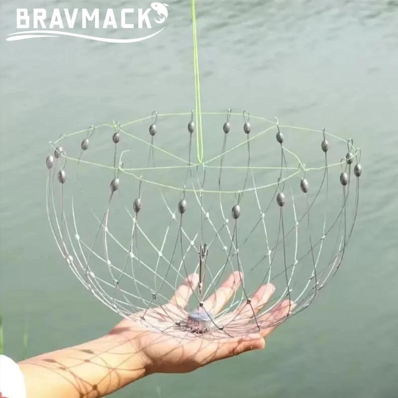 Piège à poissons et crabes automatique en acier pour pêche en mer et eau salée
