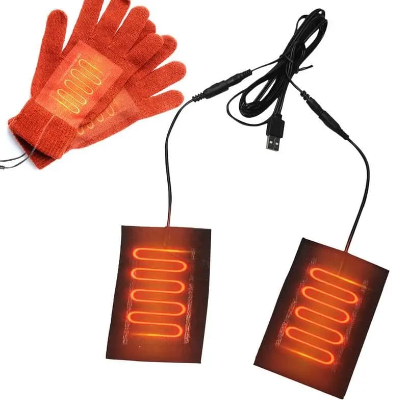 Chauffe-gants USB électrique 5V - Plaque chauffante carbone pour gants d'hiver pêche