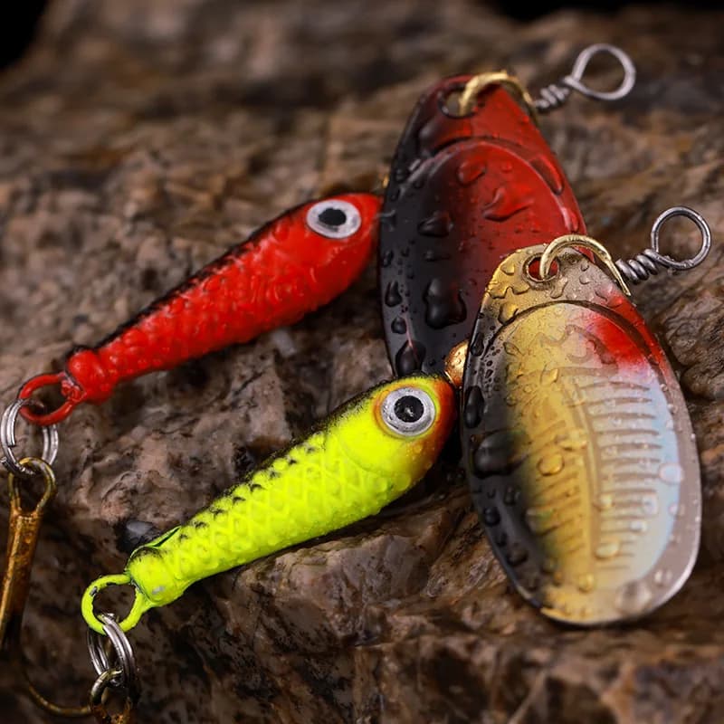 Leurre cuillère spinnerbait LUSHAZER 9g pour carnassiers, truite et brochet, avec hameçon triple